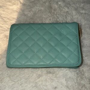 Forever 21 Quilted Teal Crossbody Wallet